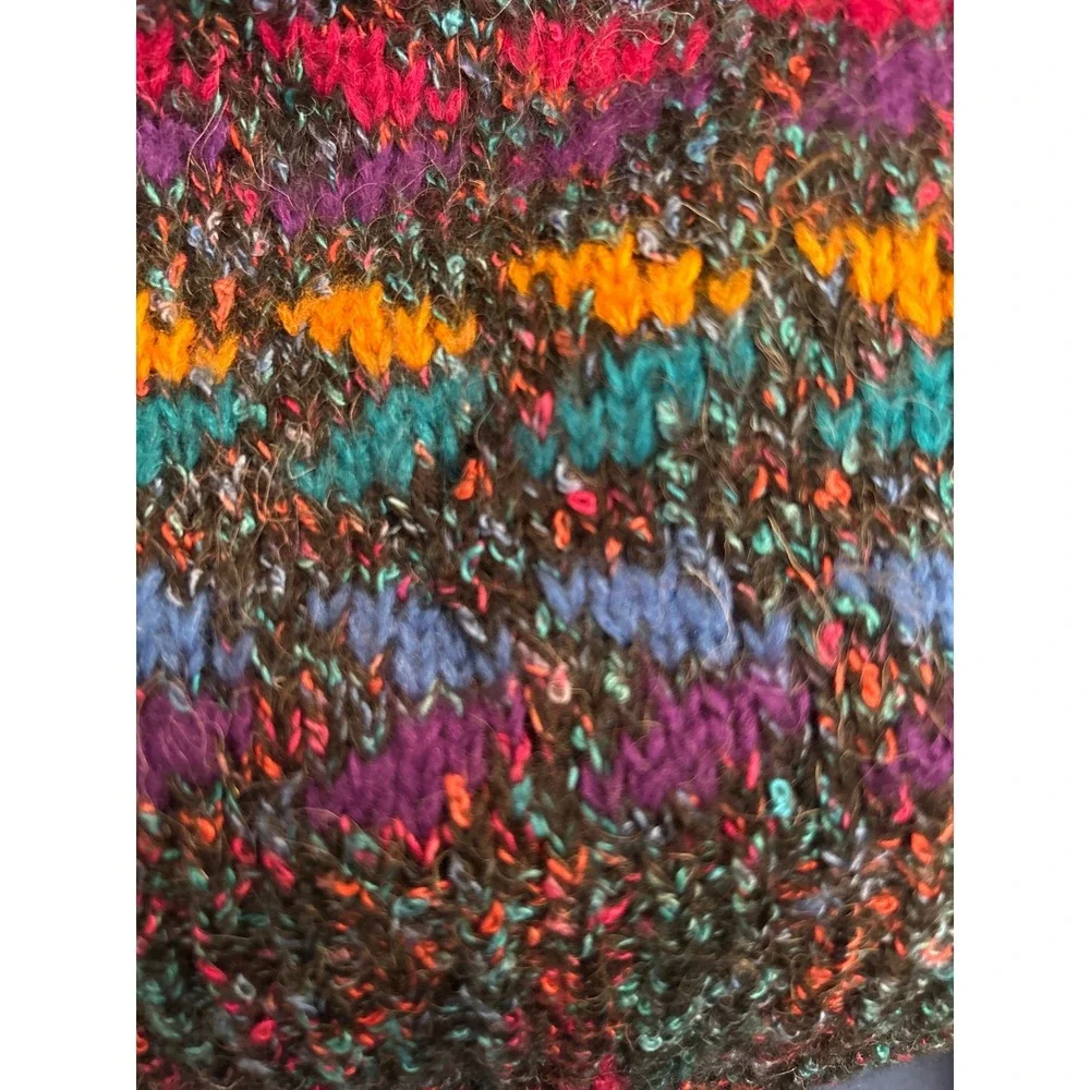 Vintage Multicolor Knit Sweater Vest Anderson-Little Retro Fair Isle Style L - Picture 5 of 5